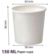  Tea / Cofee / Juice Cups - Red, 150ml