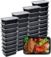 Polypack Food Grade  Reliance Double Lock Rectangular Container with Anti Freezing And Microwave Poof ( No Leakage Garanted ) - Black, 500ml, White
