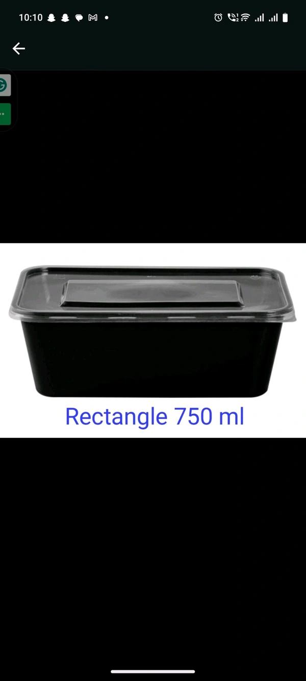 Polypack High Grade Rectangular Container - Black, 1500 Ml