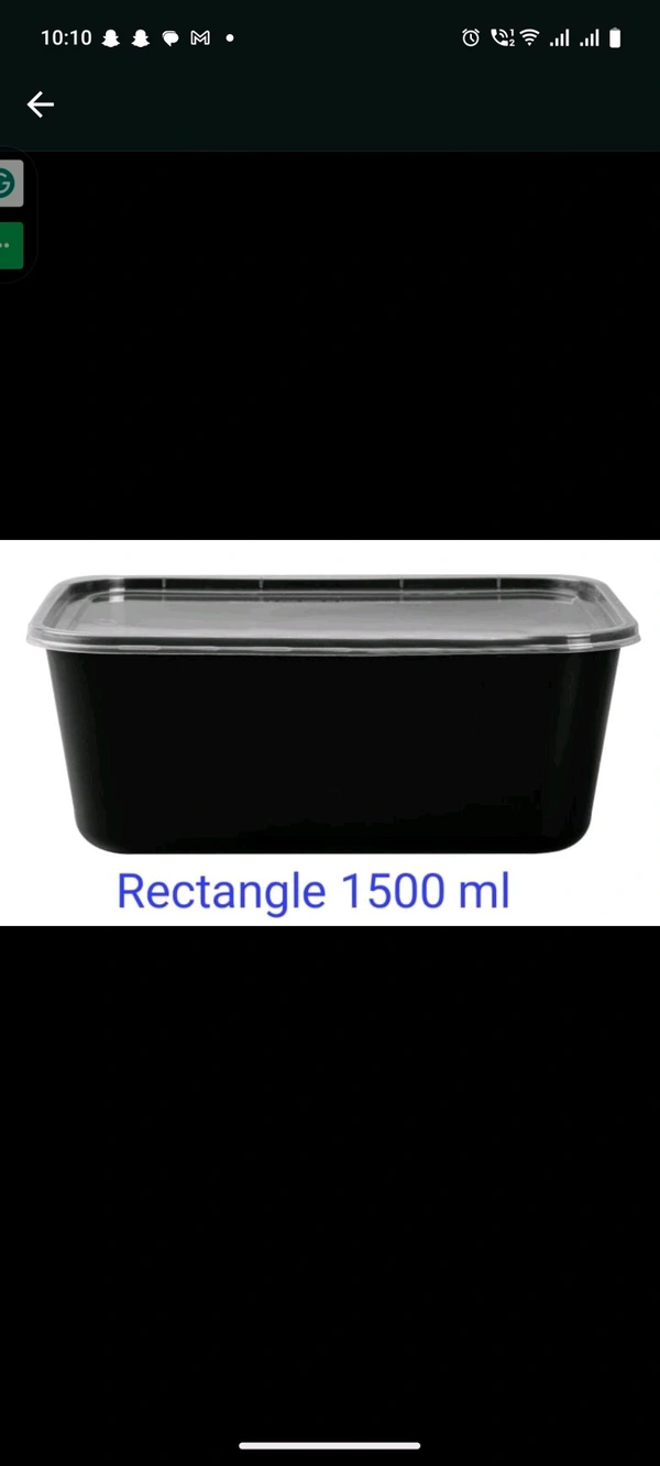 Royal Rectangular Container - White, 1000 Ml