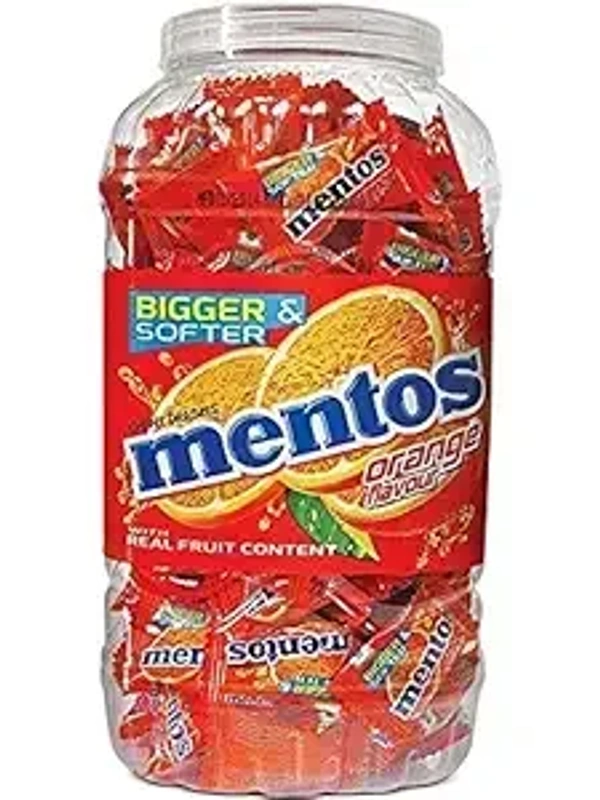 MENTOS ORANGE 200 PCS JAR