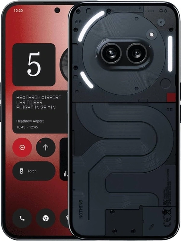 Nothing Phone (2a) 5G Dual Sim Smartphone (8GB RAM, 256GB Storage) 6.7 inch 120 Hz AMOLED Display | MediaTek Dimensity 7200 Pro (Black)