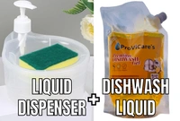 Double Layered Dishwash Liquid Dispenser + ProViCare Dishwash Liquid 500 ml