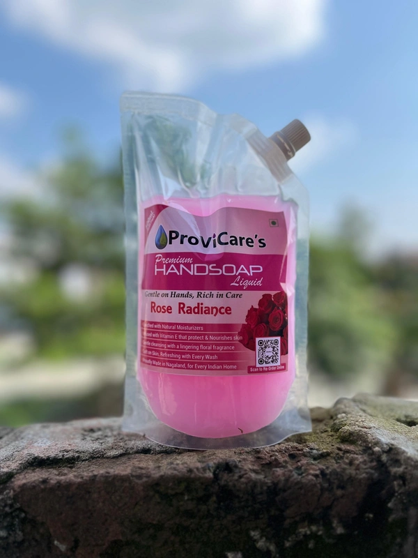 ProViCare Handwash Dispenser + Handwash Liquid - 1 Ltr - Rose Radiance