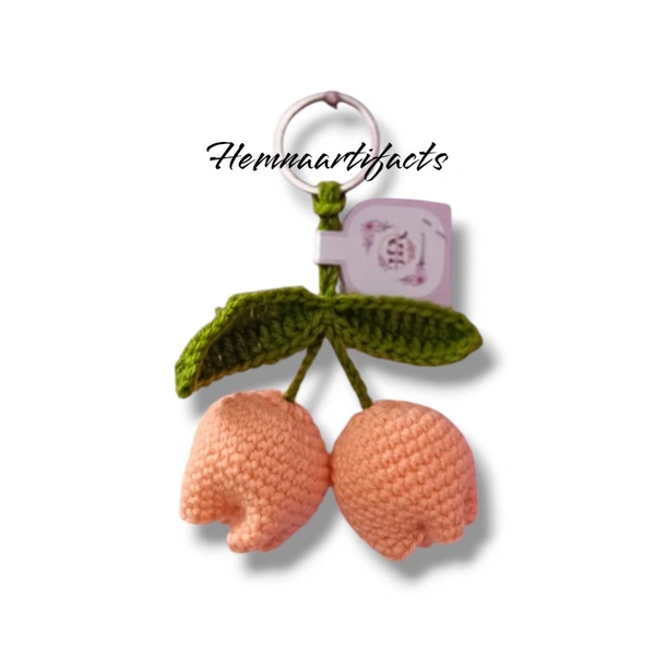 Tulip Key Chain  - Light Apricot, 6 Inches