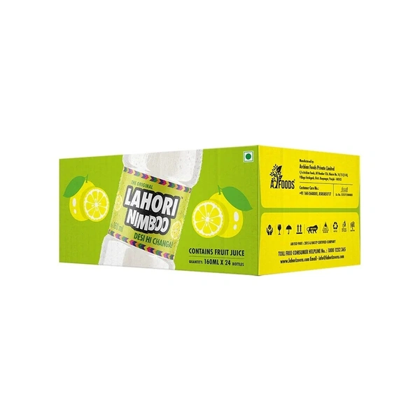 Lahori Zeera Lahori Nimboo Soda - 1 pack (24 x 160 ml)