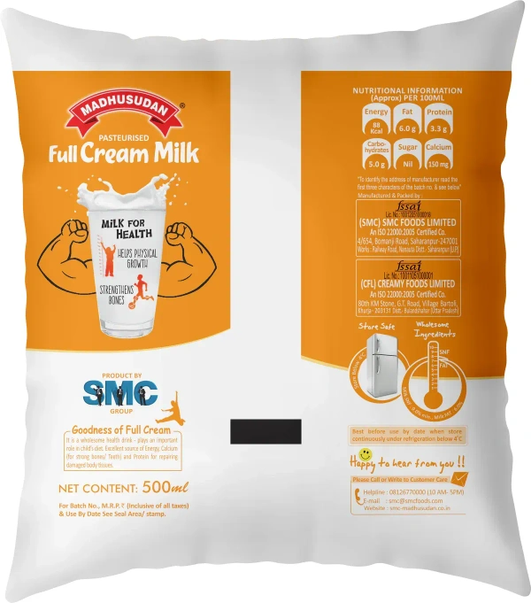 Madhusudan Full Cream Milk - 500 Ml
