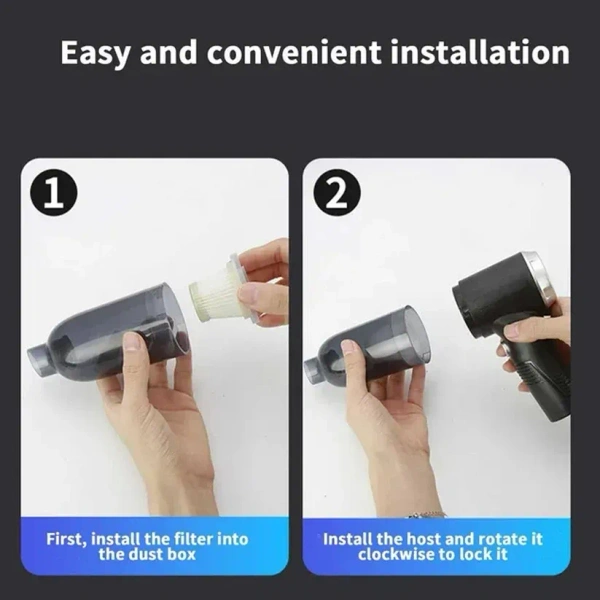 3 in 1 Mini Car Vacuum – Wireless, Rechargeable, Blower & Dust Cleaner for Car, Home & Keyboard by DeoDap