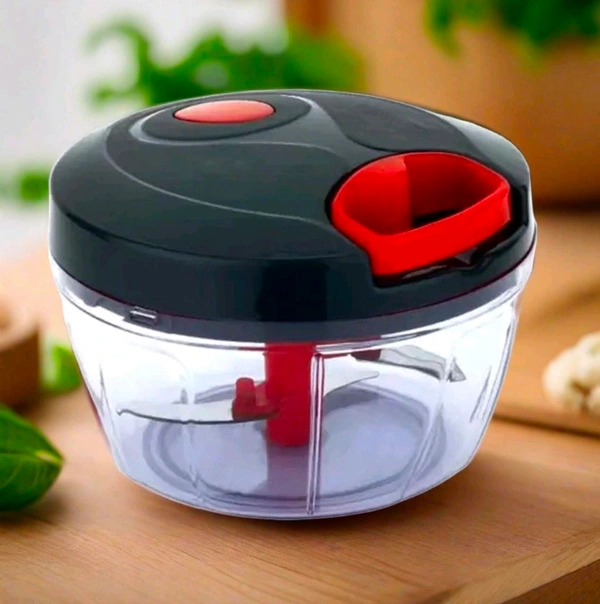 Manual Food Chopper, Compact & Powerful Hand Held Vegetable Chopper / Blender - Free, White