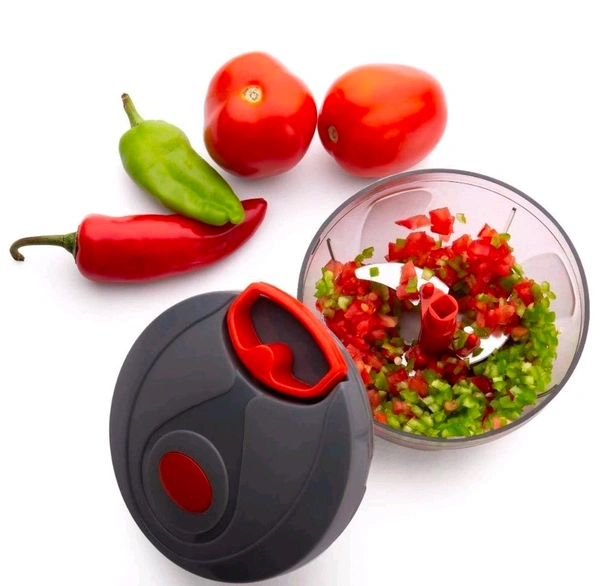 Manual Food Chopper, Compact & Powerful Hand Held Vegetable Chopper / Blender - Free, White