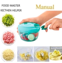 Manual Food Chopper, Compact & Powerful Hand Held Vegetable Chopper / Blender - Free, White