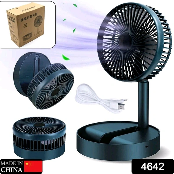 Adjustable Portable Desktop Fan - Telescopic Silent Personal Cooling for Office & Travel (Battery Not Include)