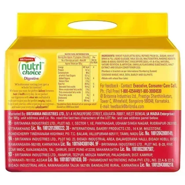 Britannia Nutri Choice Hi-Fibre Digestive Biscuits 960 g