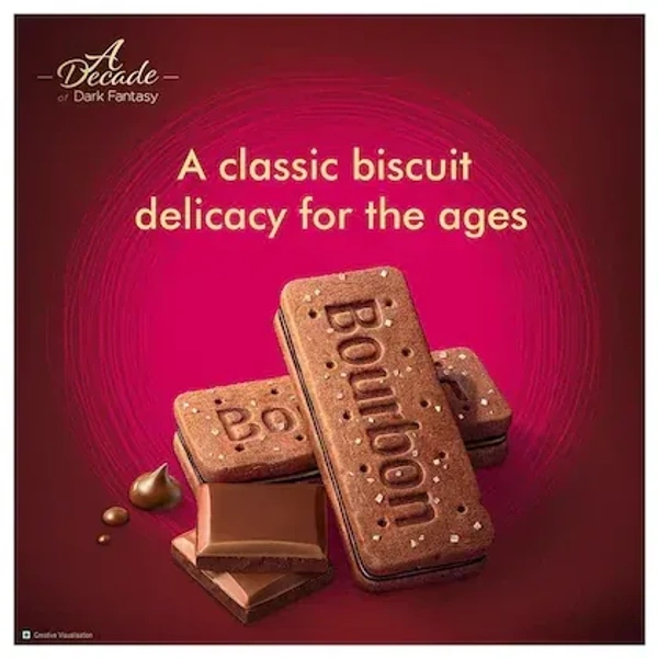 Sunfeast Dark Fantasy Bourbon a Classic Biscuit Made with Real Chocolate 111.6 g