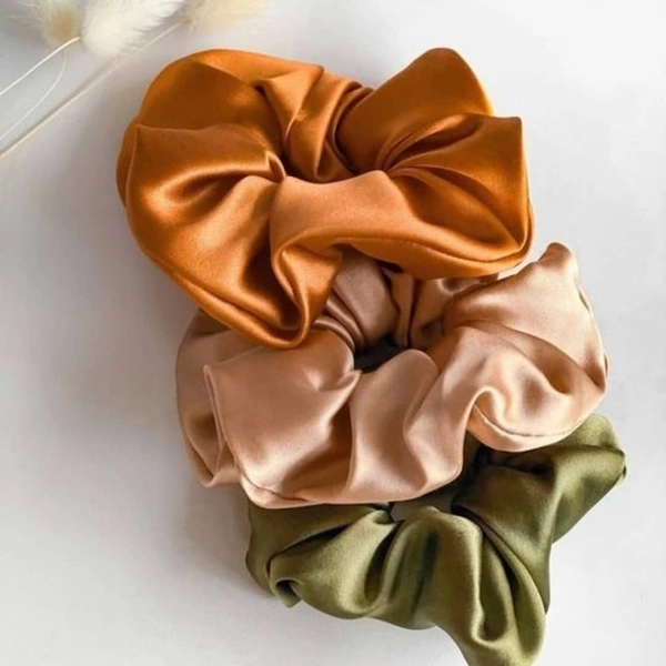 Satin Scrunchies - random, length - 9cm, width - 9cm