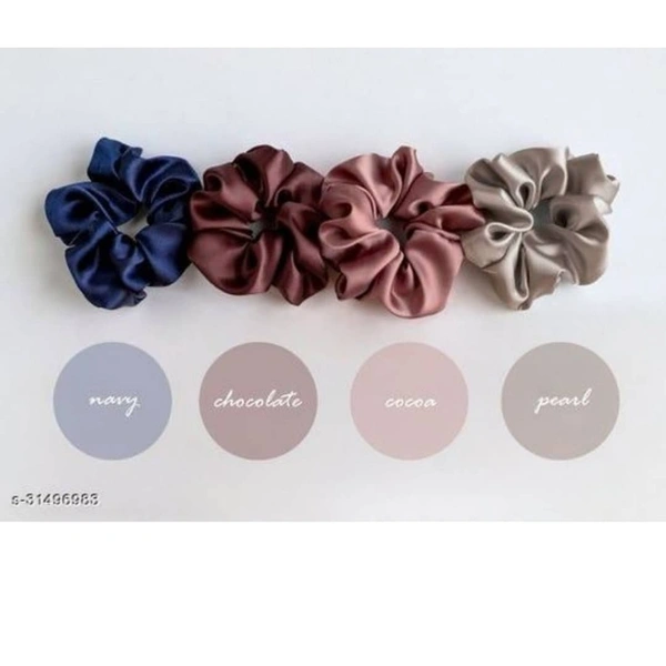 Satin Scrunchies - random, length - 9cm, width - 9cm