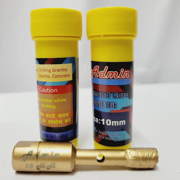 Admin Diamond Core Bit 10mm - Gold, 10mm