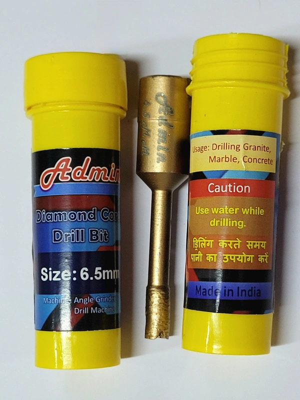 Admin Diamond Core Bit  8.5mm - Gold, 8.5mm