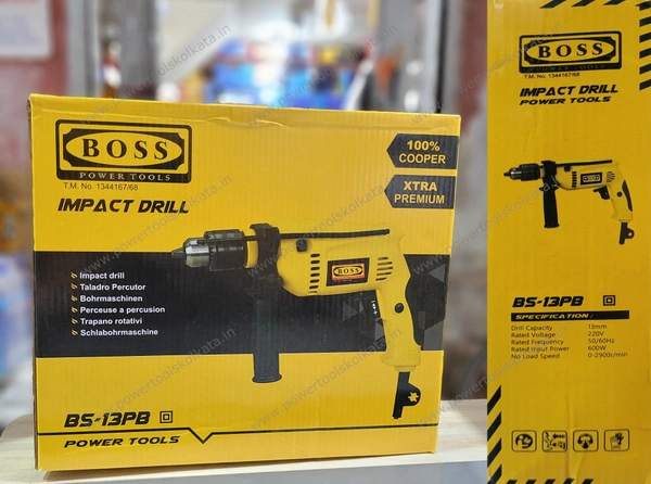 Boss 13mm Impact Drill Machine - yellow