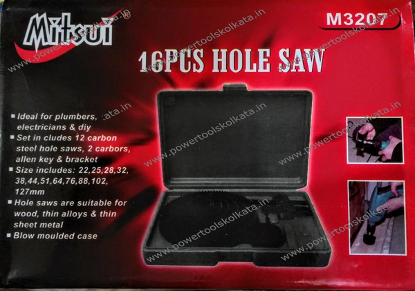 Mitsui Hole Saw Set 16pcs - 16pcs