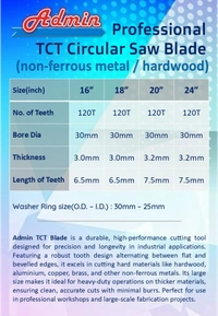 Admin TCT Circular Saw Blade 20" - 20"x120T