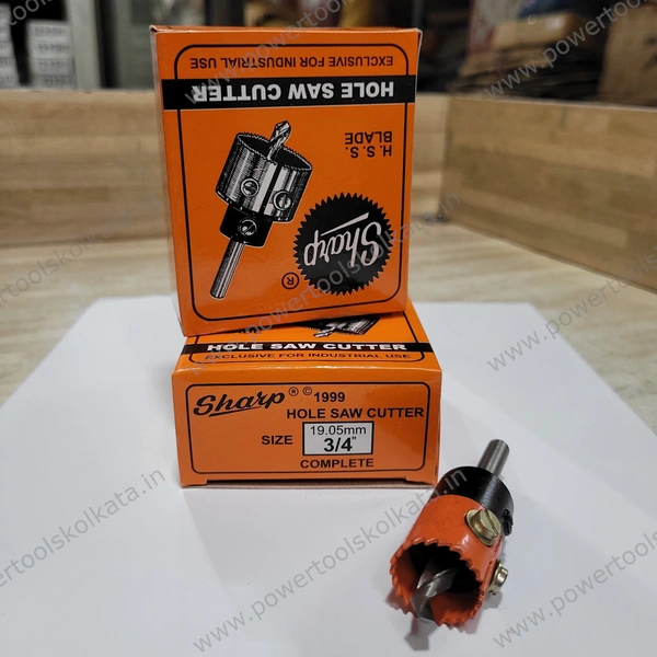 Sharp HSS Hole Saw Cutter 95.25mm(3 3/4") - Flush Orange, 95.25mm(3 3/4")