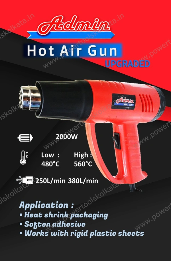 Admin Heat Gun 2000W - Red