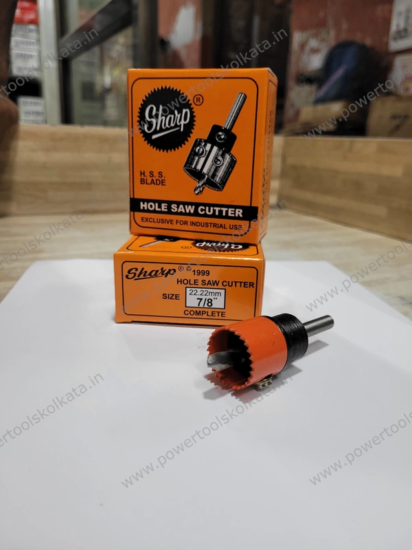 Sharp HSS Hole Saw Cutter - 22.22mm(7/8")