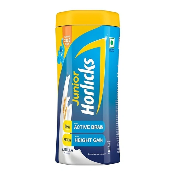 JUNIOR HORLICKS - VANILLA FLAVOUR (FOR 2 TO 6 YEARS) - 500 GMS