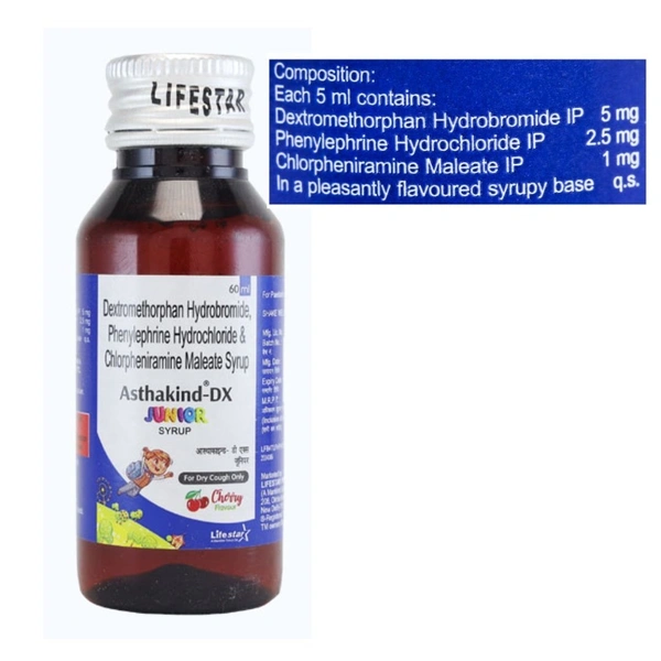 Rx ASTHAKIND DX JUNIOR SYRUP 60ML - 60ML