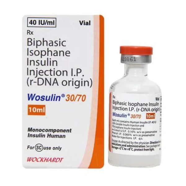Rx WOSULIN 30/70 - 40 IU/ML -10ML - 10ML