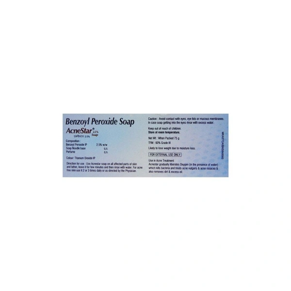 Rx ACNESTAR SOAP - 75GMS