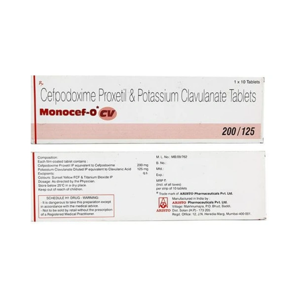  Rx MONOCEF CV O 200 - 1X10