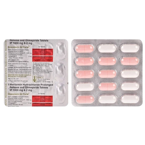  Rx GLUCONORM G2 FORTE  - 1X15