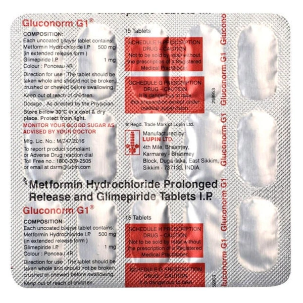  Rx GLUCONORM G1  - 1X15
