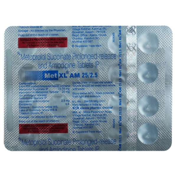  Rx MET XL AM 25/2.5 - 1X20