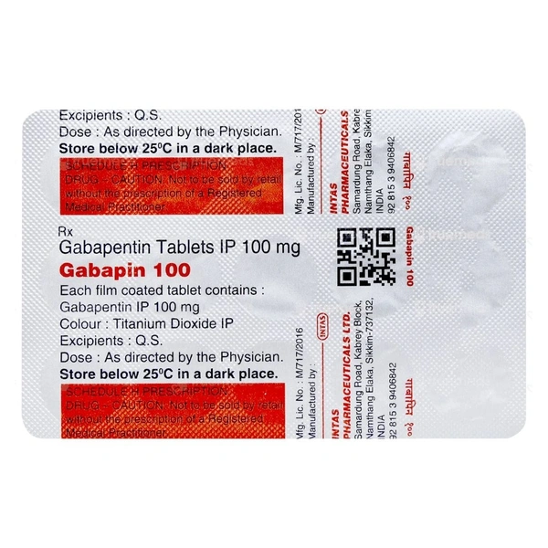  Rx GABAPIN 100 - 1X15