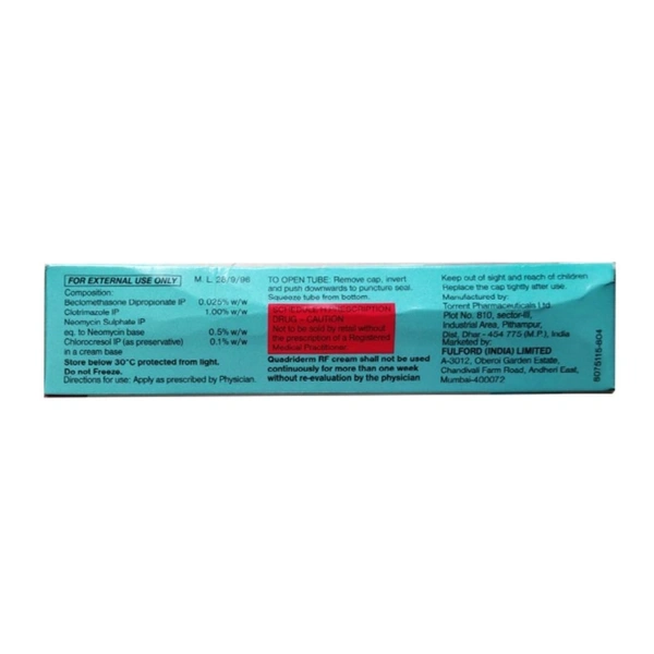 Rx QUADRIDERM RF CREAM - 5GM