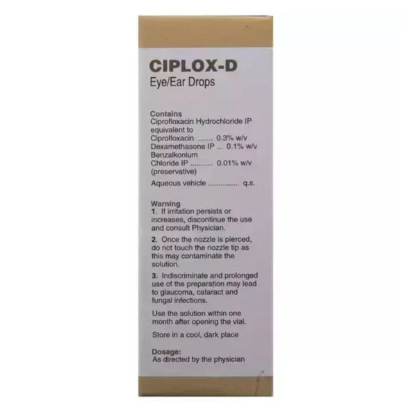 Rx CIPLOX D EYE/EAR DROPS  - 10ML