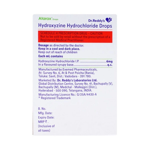 Rx ATARAX DROPS  15ML - 15 ML