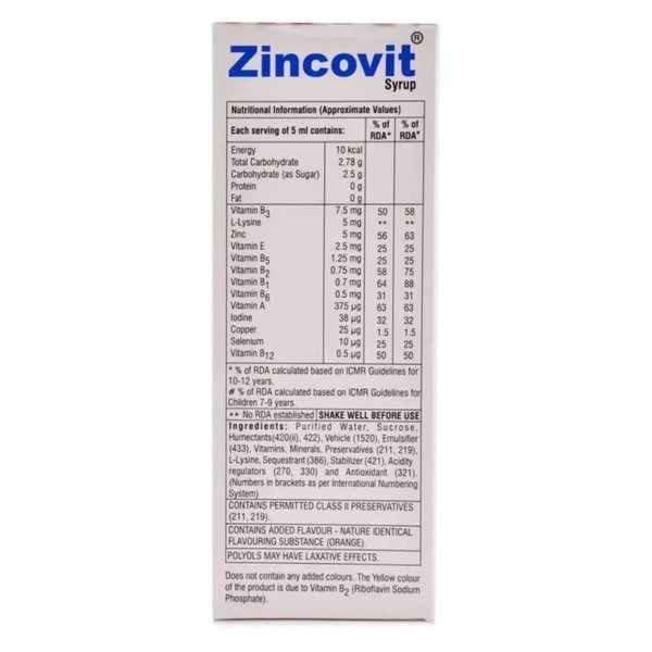 Rx ZINCOVIT SYRUP-200ML - 200ML