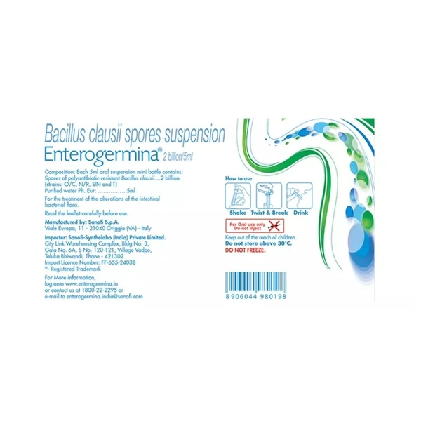 Rx ENTEROGERMINA SPORES SUSPENSION-5ML - 5ML