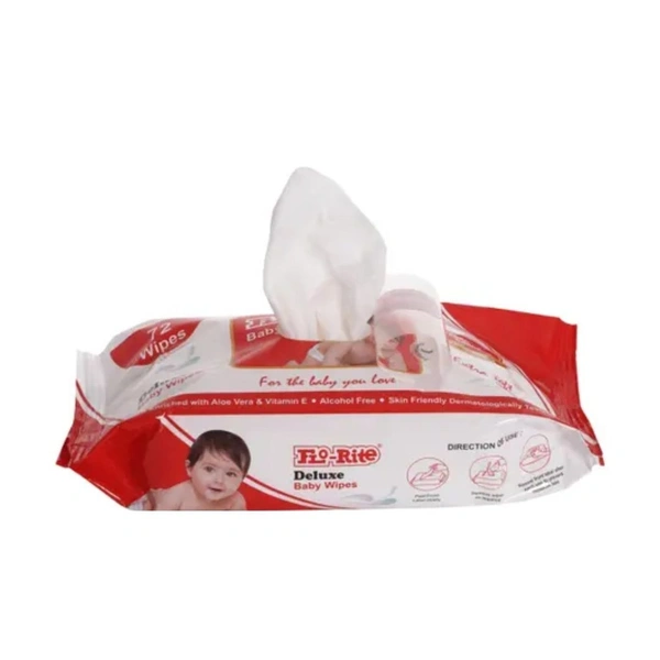 FLO RITE WET WIPES - 72 WIPES - 72 WIPES