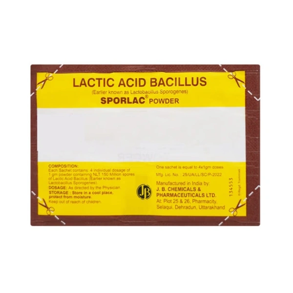 Rx SPORLAC POWDER-4X1GM - 4X1GM