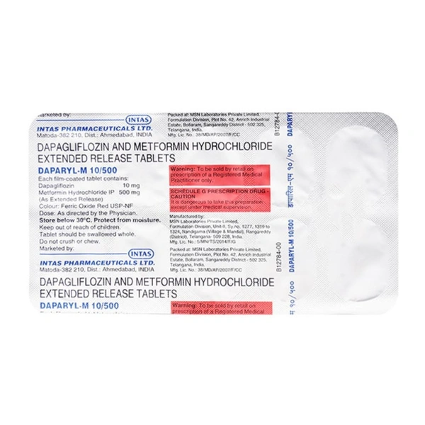 Rx DAPARYL M 10/500 - 1X10