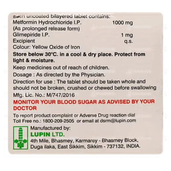  Rx GLUCONORM G1 FORTE  - 1X15