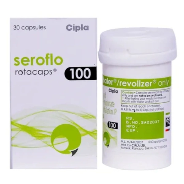  Rx SEROFLO ROTACAPS 100MG - 30 CASPULES