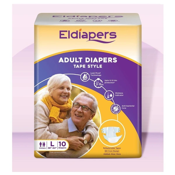 ADULT DAIPERS LARGE TAPE STYLE - LARGE