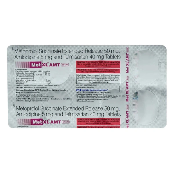 Rx MET XL AMT 50/5/40-1X10 TABLETS - 1X10 TABLETS