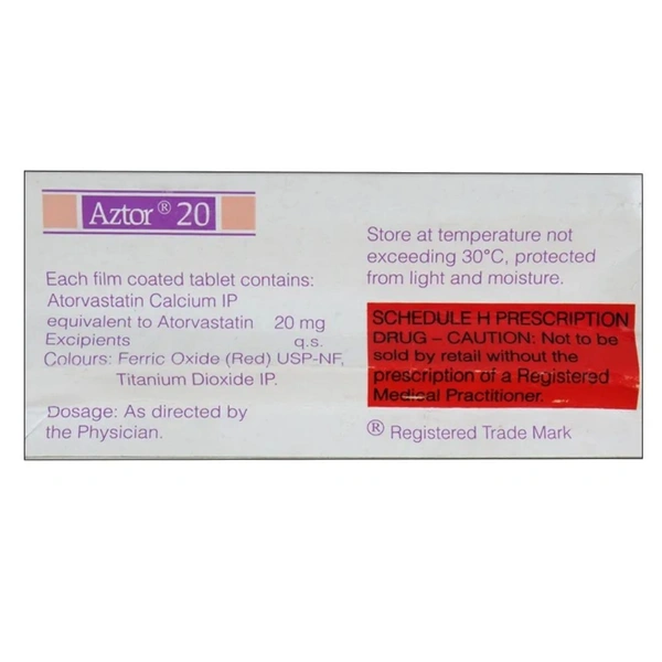 Rx AZTOR 20 - 15 TABLETS - 15 TABLETS